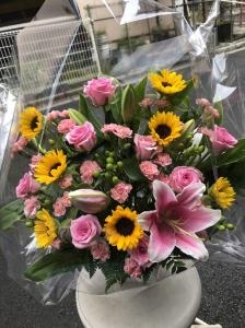 台東区　柳橋へ　御祝のアレンジメント花をお届けいたしました♪｜「ふじフラワー」　（東京都台東区の花キューピット加盟店 花屋）のブログ