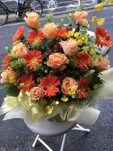 台東区　西浅草へ　御開店の御祝のアレンジメント花をお届けいたしました♪｜「ふじフラワー」　（東京都台東区の花キューピット加盟店 花屋）のブログ