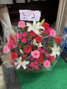 御開店の御祝に　御祝のアレンジメント花を　台東区浅草へお届けいたしました♪｜「ふじフラワー」　（東京都台東区の花キューピット加盟店 花屋）のブログ