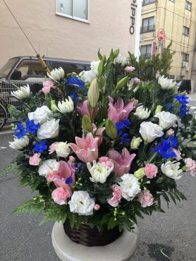 台東区  谷中のお寺さまへ　御供のアレンジメント花を配達いたしました。｜「ふじフラワー」　（東京都台東区の花キューピット加盟店 花屋）のブログ